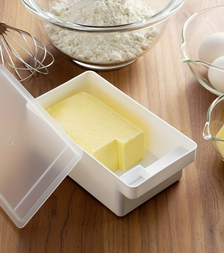 multi purpose butter and cheese keeper   polypropylene storage container with lid for slicing seasoning and kitchen organization details 2