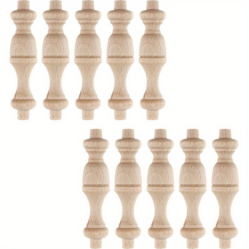 

10pcs Unfinished Wood 3" - Craft & Furniture Decor, Smooth Sanded For Diy Projects