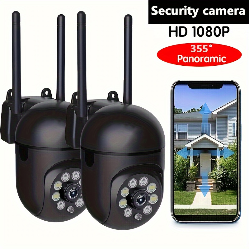 1pc 1080  security camera hd 1080  security camera home surveillance with 2 4ghz wi fi auto tracking day night monitoring human pet detection outdoor video monitor 1080p wi fi camera with night vision compatible with smartphones usb powered 36v multi functional with two way audio and motion alerts details 2