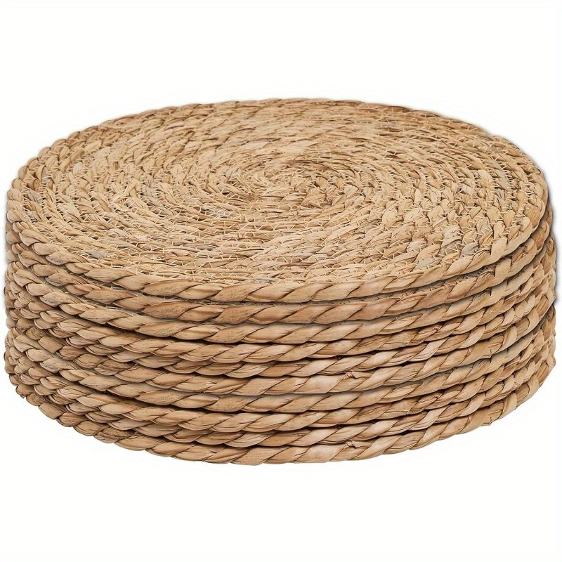 

Set Of 10, 12-inch Round Rattan American Game, Natural Hand-woven Water American Game, Farm Woven American Game, Wicker Woven American Game For Dining Table, Home, Wedding