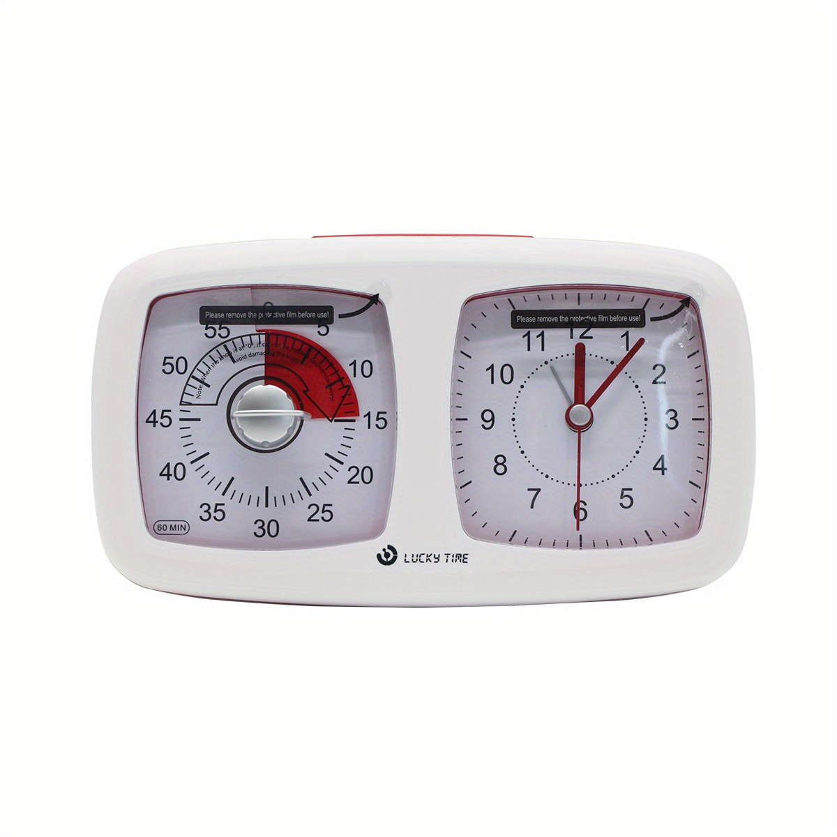 dual screen visual timer with alarm clock silent battery powered time management tool for   or work aa batteries not included details 7