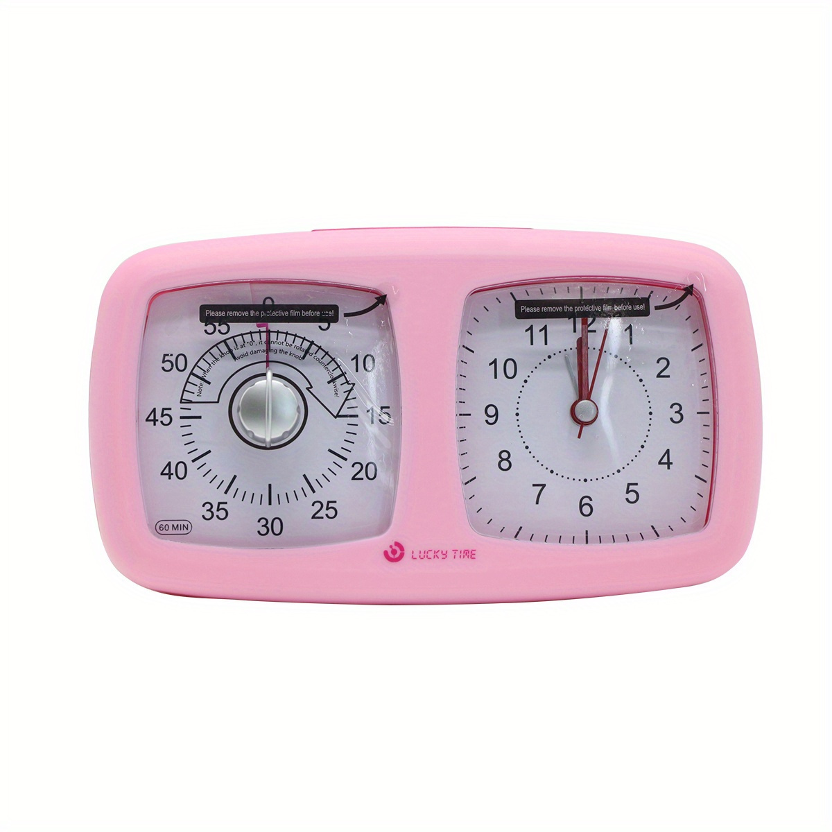 dual screen visual timer with alarm clock silent battery powered time management tool for   or work aa batteries not included details 8