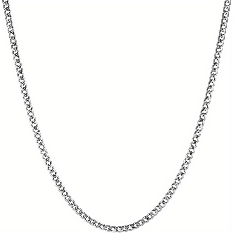 

Cuban Chain For Men/ 5mm/ Stainless Steel Men's Chain Cut Hip Chains Necklace 16-30 Inch