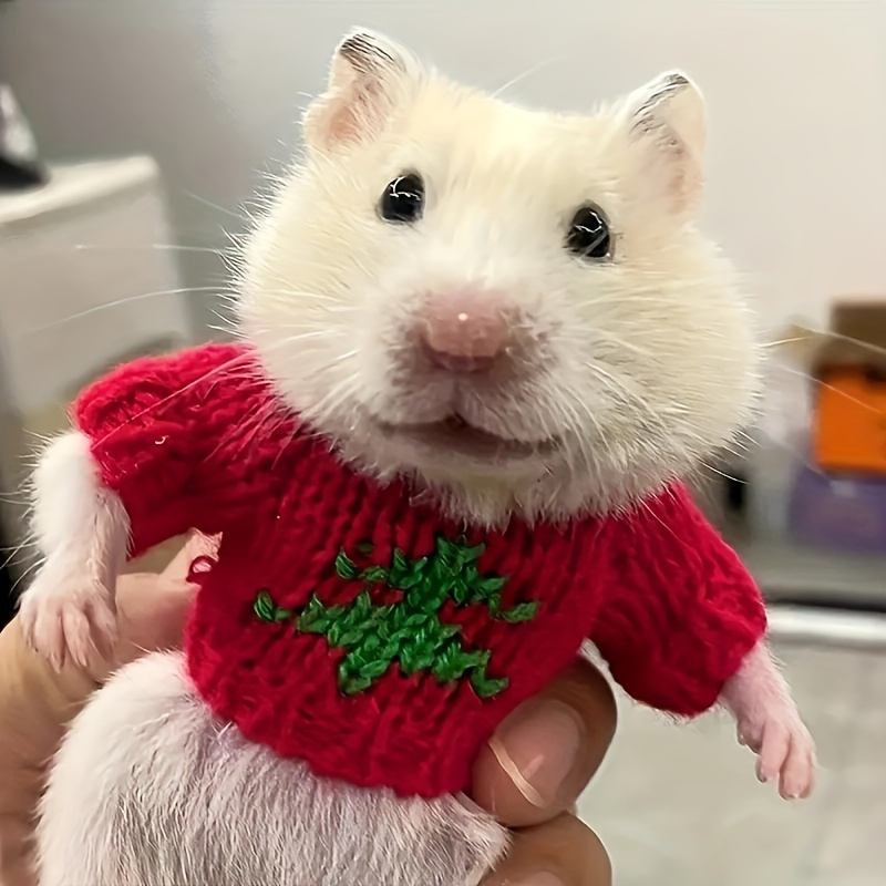 2pcs Small Hamster Sweater, Suitable for Holiday Celebration, Warm Coat