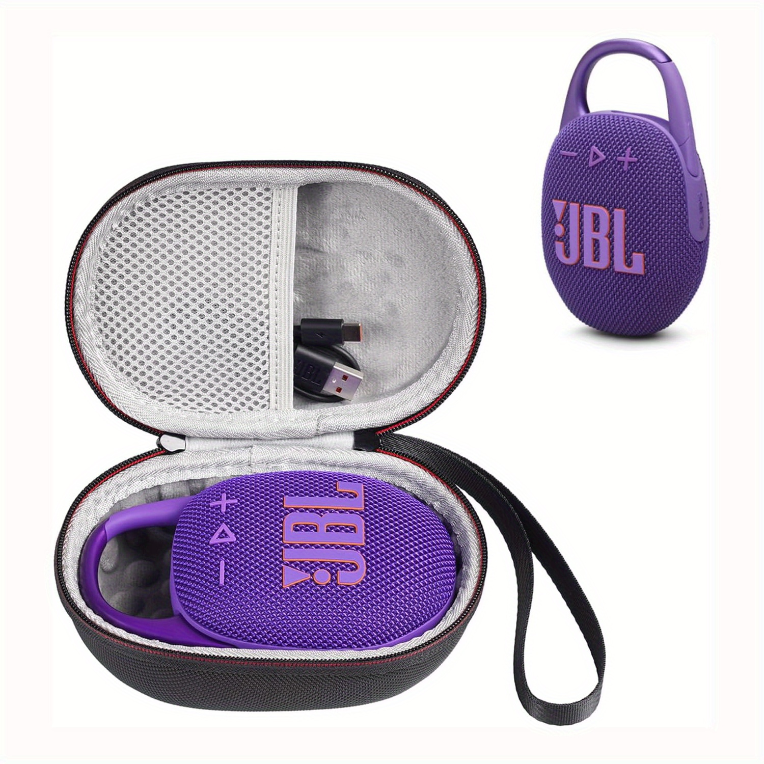 

Étui rigide de transport pour JBL Clip 5, étui de protection pour haut-parleur portable, boîte de rangement en polyamide, batterie - Étui uniquement