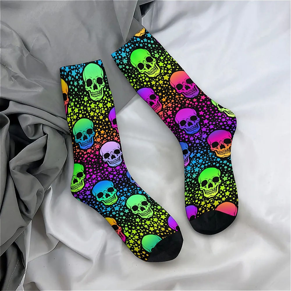 

Alien Pattern 1 Pair Men's Mid-calf Crew Socks, Breathable Comfy Casual Socks Simple Fashion Sports Socks For Outdoor Fitness Basketball Running