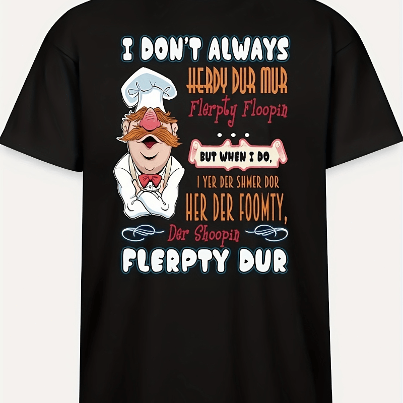 

Swedish Chef Is Great! -1479 Funny Men's Short-sleeved Pattern T-shirt Series Black