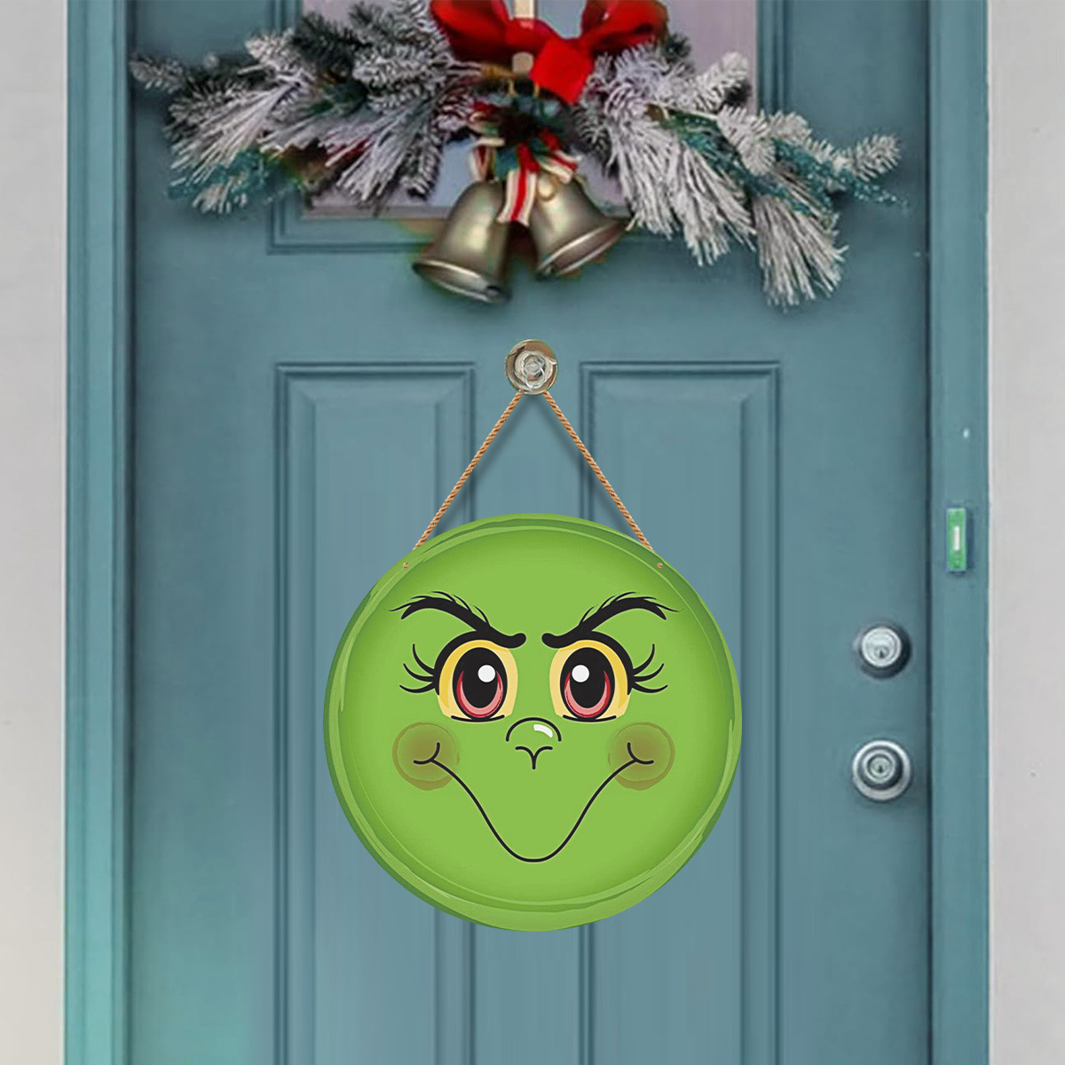 

Festive Christmas Wooden Door Hanging Sign: A Classic Holiday Decoration For Your Home