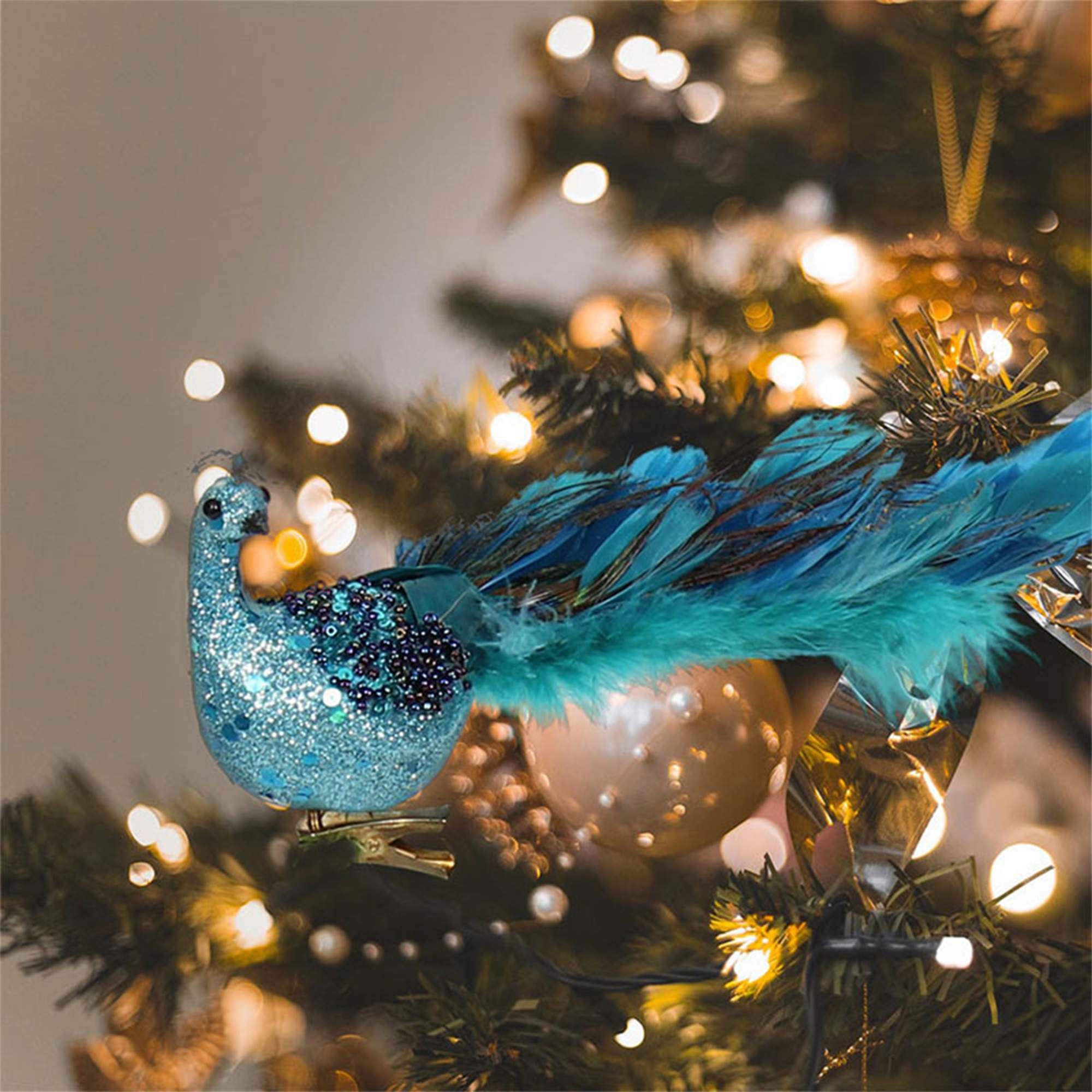 

11.02*3.94inches Christmas Tree Feather Decorations - Bird Ornaments