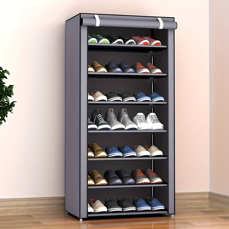 

Organisateur de Chaussures Multicouches de Grande Capacité avec Couverture Anti-Poussière - Solution de Rangement Économisant de l'Espace pour la Maison