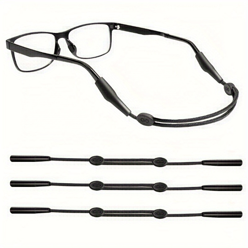 1pc adjustable sports eyewear strap durable nylon anti slip fashion cord suitable for     with metal wire black