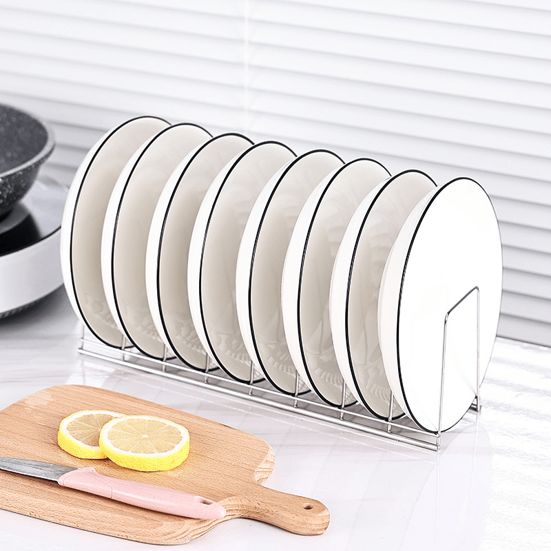 stainless steel dish rack multifunctional bowl plate storage kitchen organizer no wood no electricity suitable for countertop and cabinet details 5