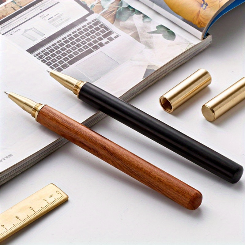 

1pc, And Pen, Vintage Brass Accessories, Neutral Pen, Introverted And Exquisite, Business Gift, Suitable For , Colleagues,