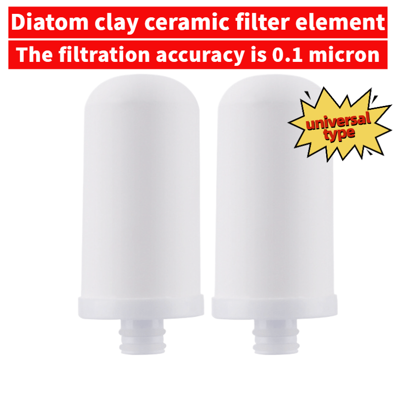 

1pc Universal Faucet Water Filter Element, Clay Ceramic, 0.1 , No Connector, Uncharged, 3-6 Month Life - Replacement Tap Water Purifier Filter