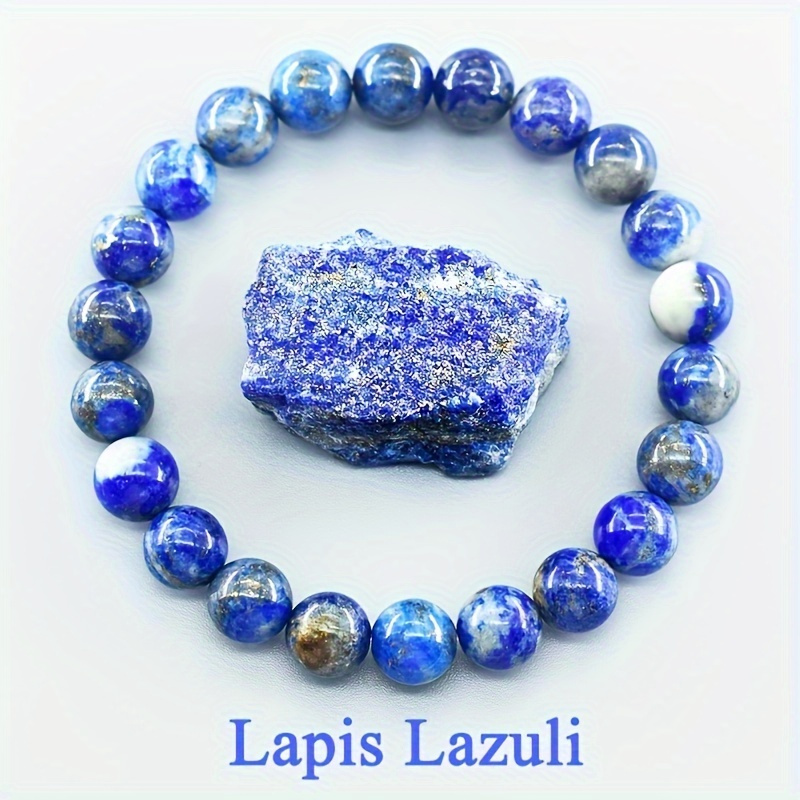 

Stylish Men's Natural Stone Lapis Stretch Bracelet - Wear & , Ideal Gift For Couples, Lapis Jewelry For Women