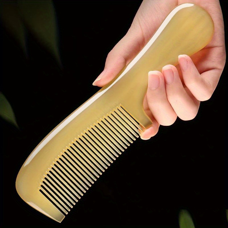 

1pc Thickened Rubber Beef Comb Massage Scalp Handless Crescent Portable Comfortable Use Hair Care Supplies