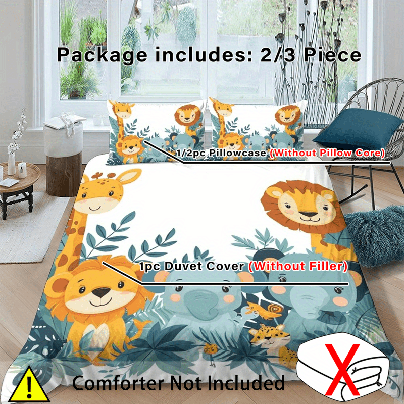 

Ensemble de housse de couette en polyester avec numérique 3D de la série d'animaux de de