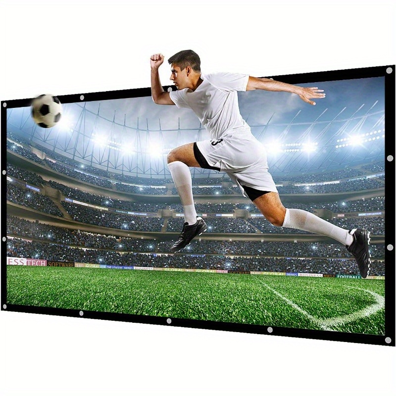 

300" Huge Outdoor Projector Screen - Vibrant Sports & Movies Display, 1.6 , Canvas, Easy-to-clean, 16:9 , Backyard, Church, School, Home - Mount Not Included