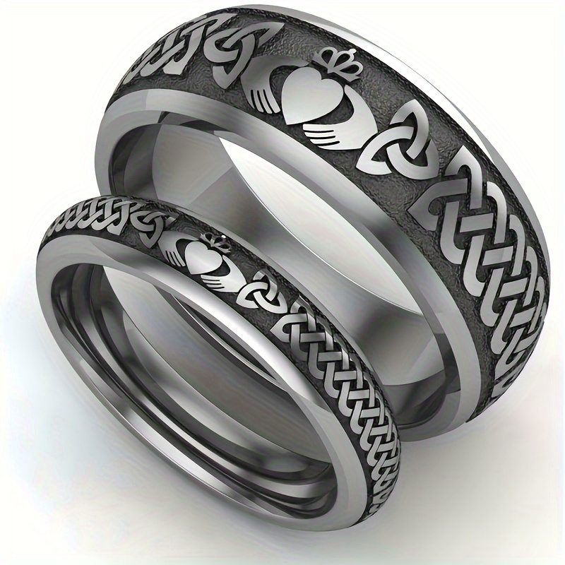 

1 Fashionable Titanium Steel Ring, Exquisite Couple Ring Gift