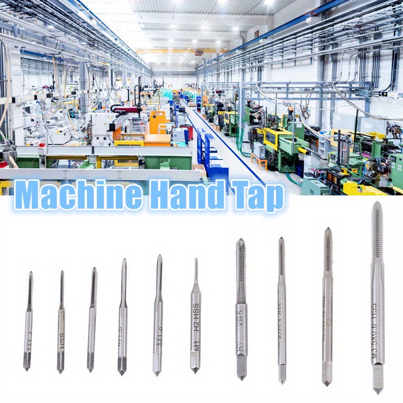 

Upgraded 10pcs Mini M1 - M3.5 Machine Hand , Thread Wire Tapping Threading Thread Milling Manual Tapping Tool - High Wear And Heat Resistant, 10 Different Sizes