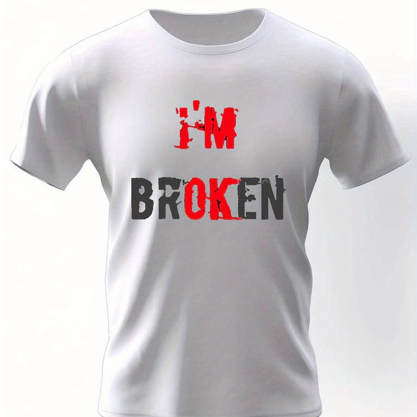 

Men's Printed T-shirt, Casual Short Sleeve Top, Men's, 1 Pc, 100% Cotton T-shirt