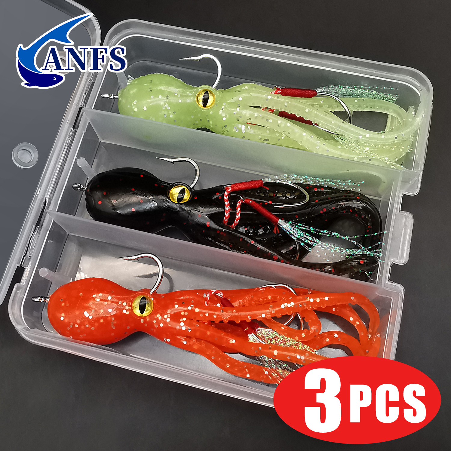 ensemble de 100 leurres souples pour calamars, imitant des leurres d'octopus pour la pêche à la traîne, en plastique souple pour la pêche au bar, au et à la truite, idéal pour