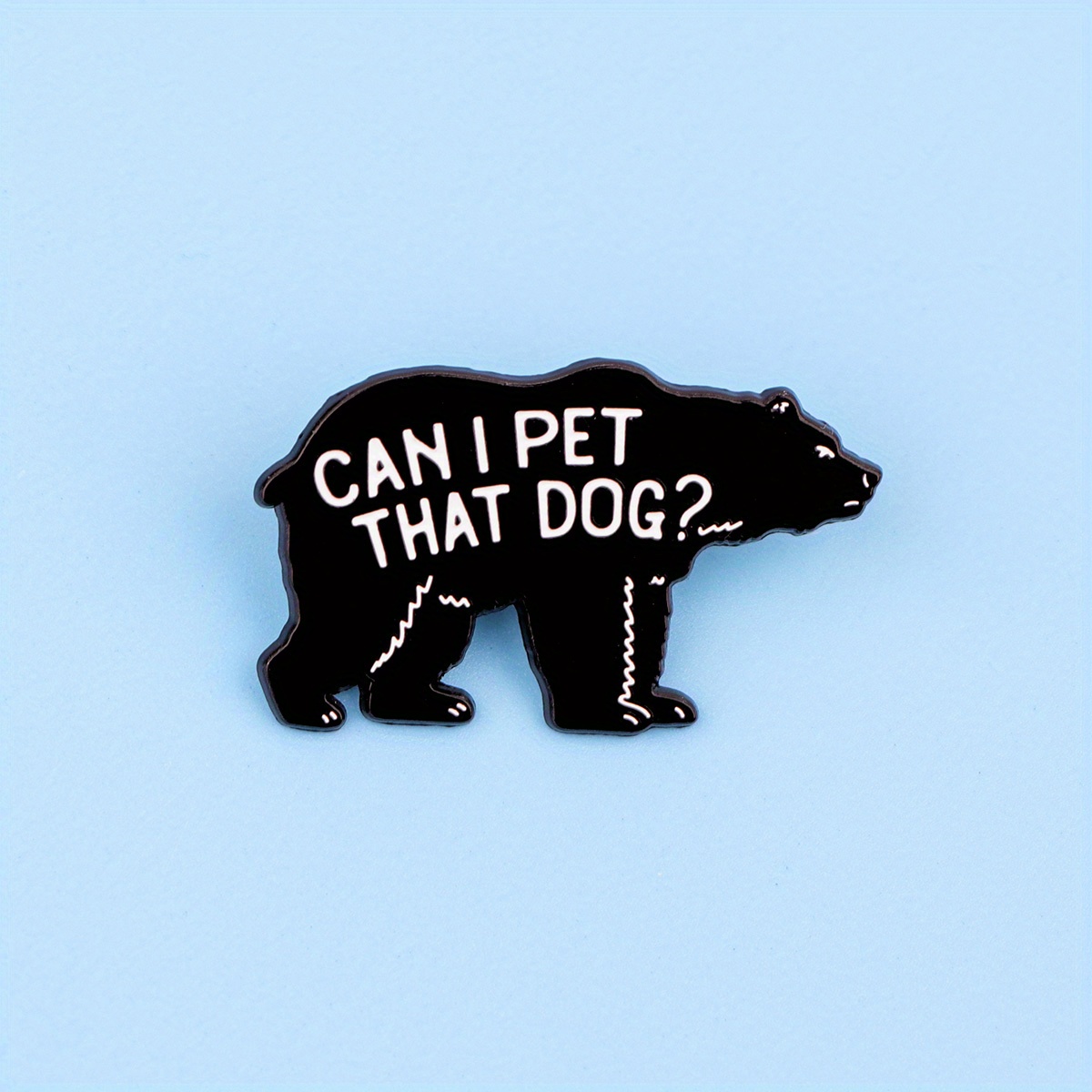 TEMU Can I Pet That Dog? Cartoon Lapel Pins Enamel Pin For Backpacks Briefcase Badges Brooch For Clothes Additions Fashion Gifts 1pc
