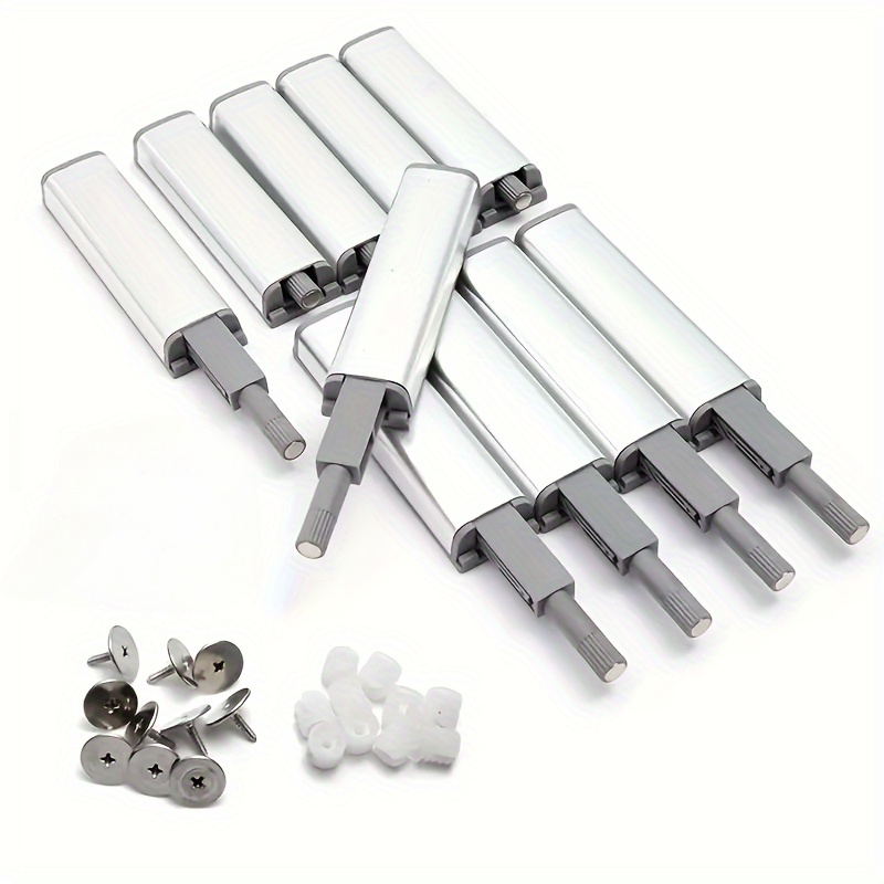 

10pcs Magnetic Push Latches For Cabinets - Release, Durable Plastic/metal Construction, Ideal For Kitchen