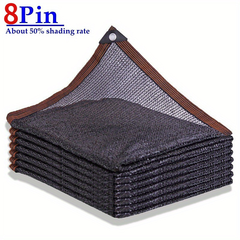 

8 Pin Black Hdpe Sun Shade Net - Highly Durable & Uv-resistant For All-weather Outdoor Protection - Perfect For Gazebo, Pergola & Greenhouse Use