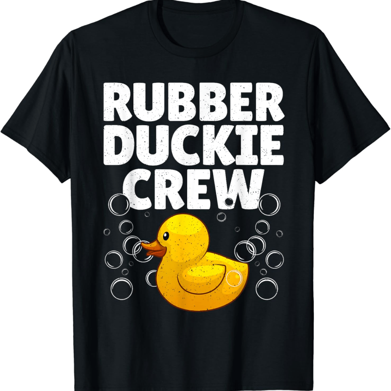 

Best Rubber Duck Art For Men Women Kids Rubber Crew T-shirt