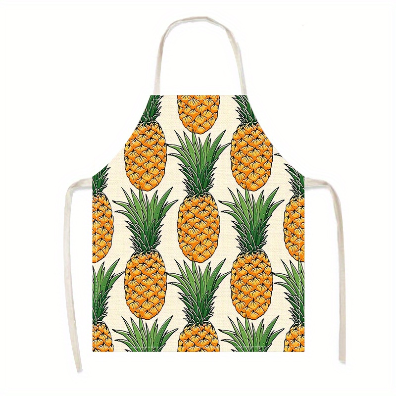 

Print Kitchen Apron - Adjustable, & Oil-resistant Linen For Cooking, Gardening & Outdoor Activities