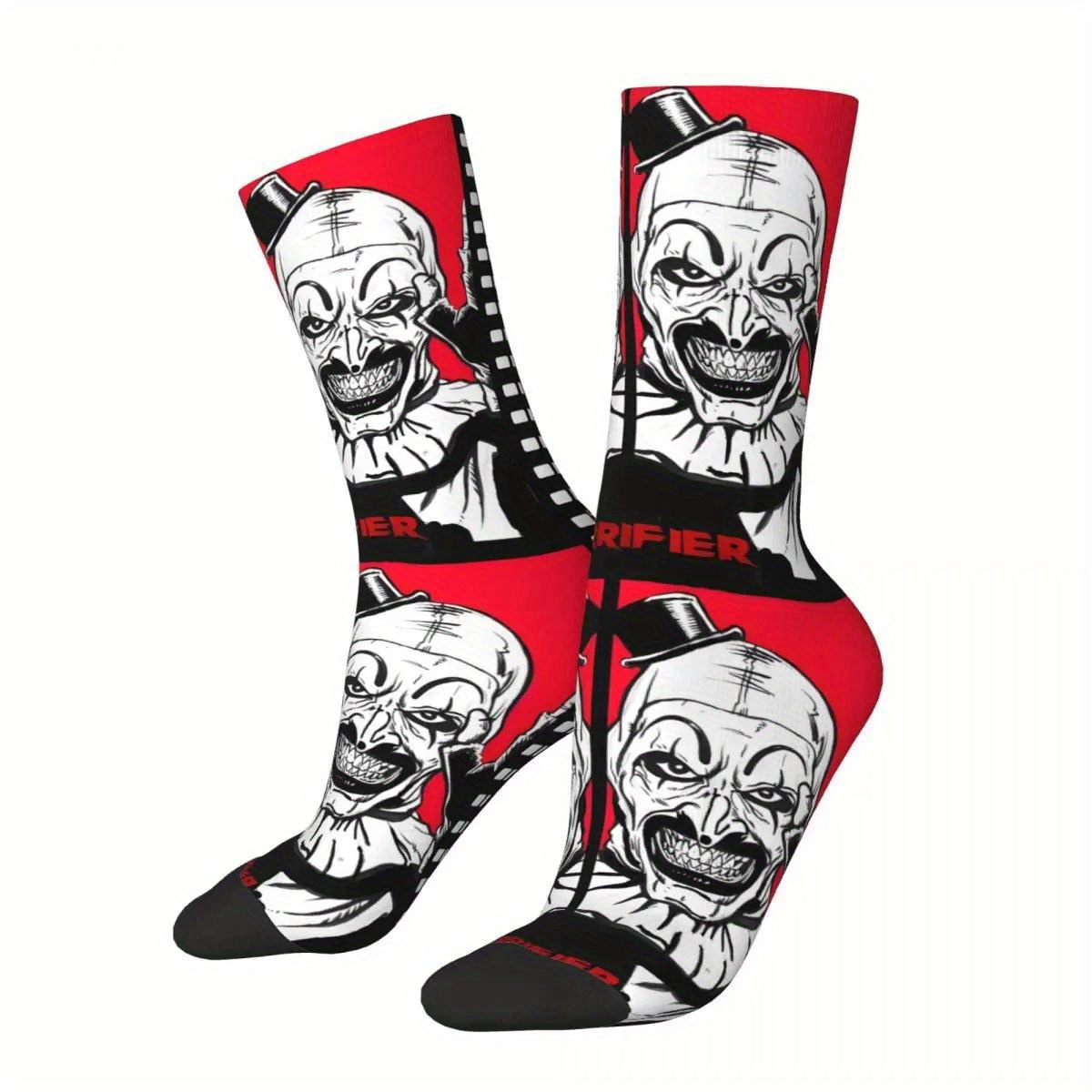 

Horror Film Kawaii Skull Pattern 1 Pair Men's Mid-calf Crew Socks, Breathable Comfy Casual Socks Sweat-absorbing Fashion Sports Socks For Basketball Running