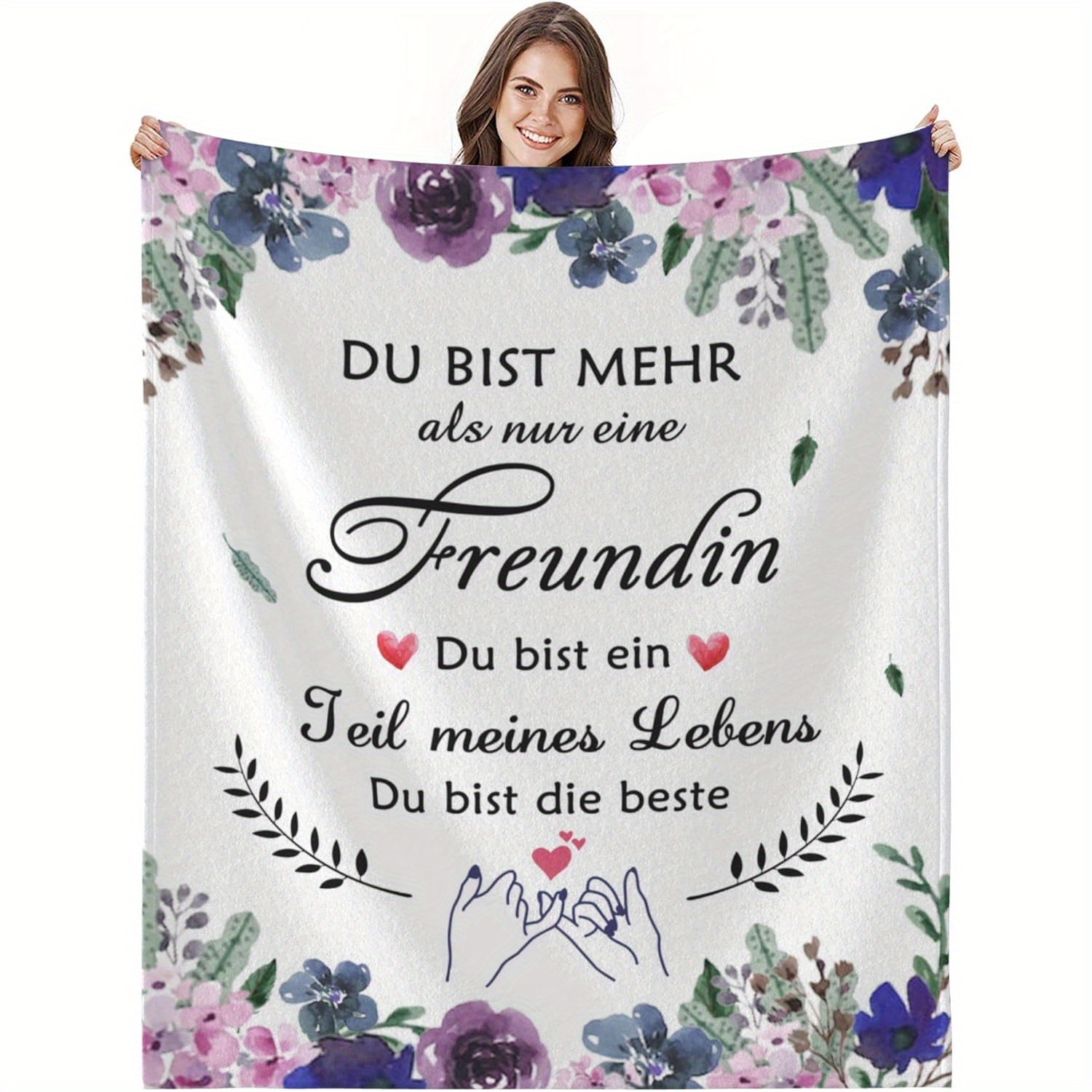 

Luxurious German Gift Blanket - Soft Flannel With , & Tv Throw, Message, , Polyester .0% - Perfect Keepsake , Cute Blanket