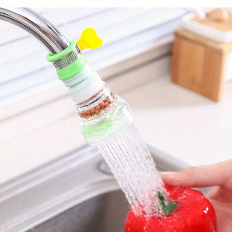 TEMU 5-pack Faucet Extender & Water-saving Filter System - Telescopic Shower/sink Tap Filter With Plastic Housing, Compatible With & Bath Sinks (plumbing Devices)