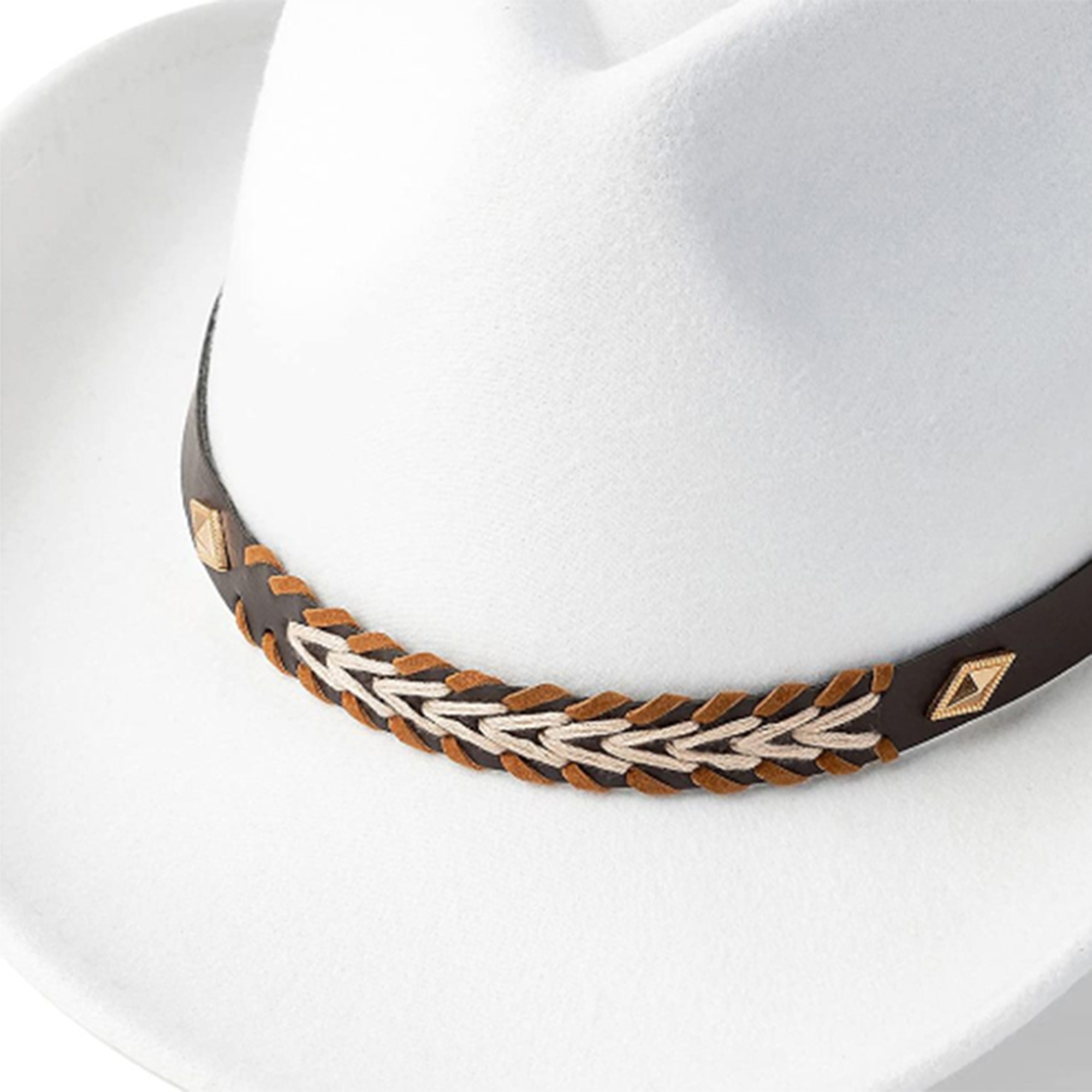 unisex western cowboy hat women men wide brim fedora panama  display picture 1