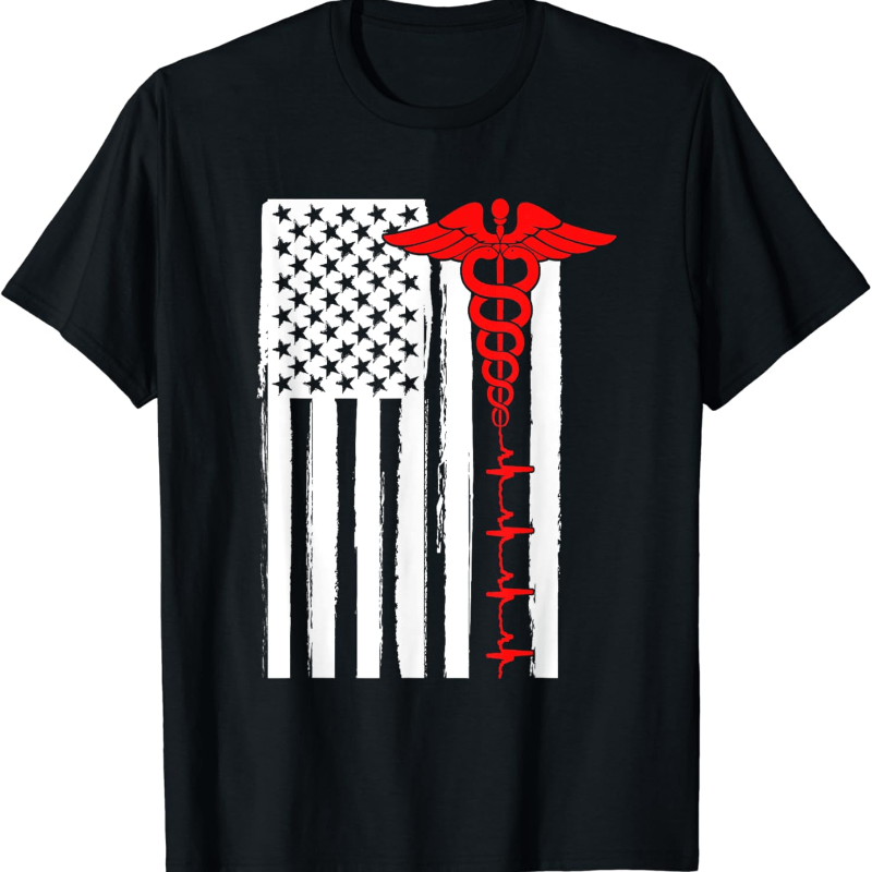 

Us Flag Nurse Life Medicine Student T-shirt