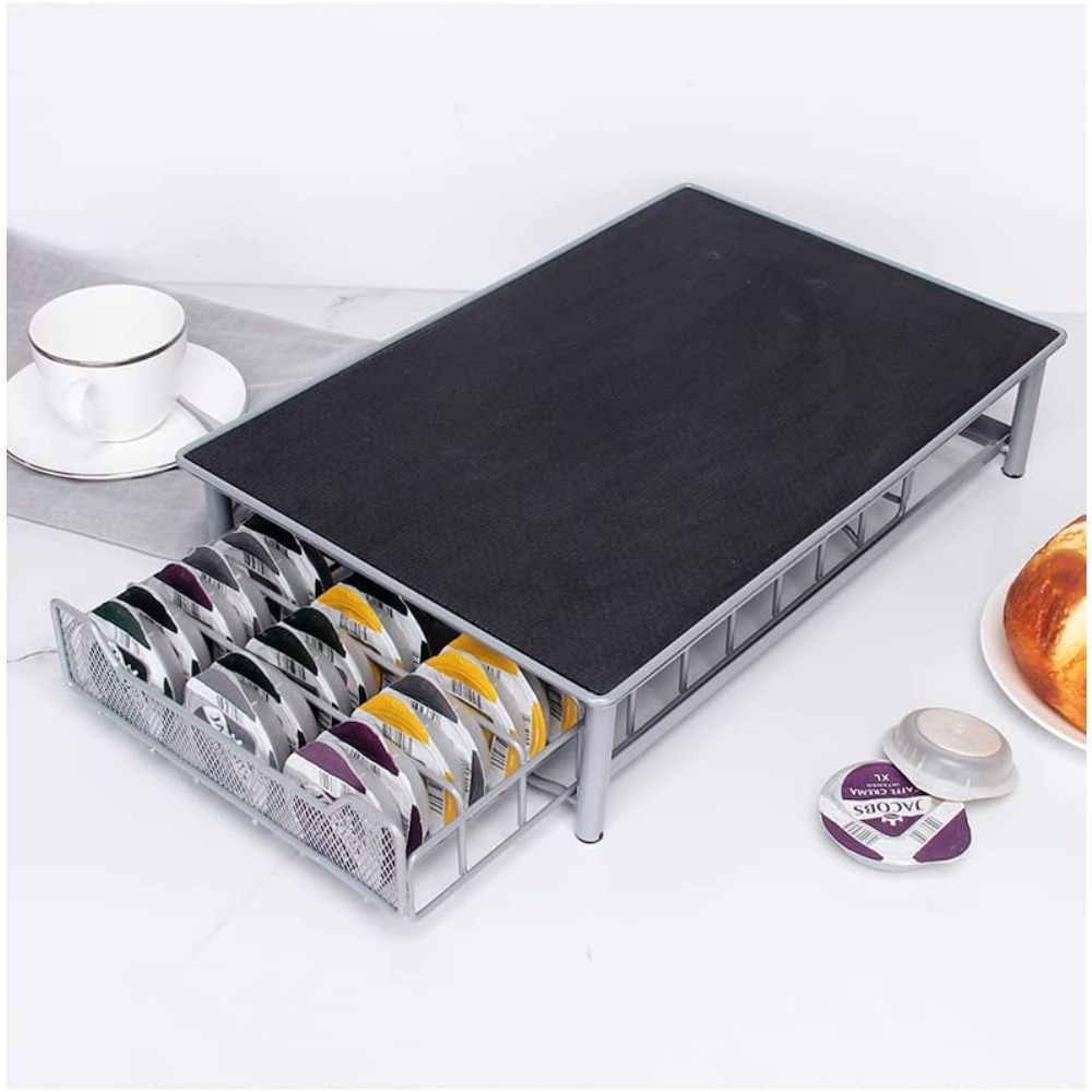 

Drawer-style Coffee Capsule Storage Box, Coffee Capsule Rack, Coffee Capsule Storage Box, 28 X 42 X 9.5cm, Gray And Black