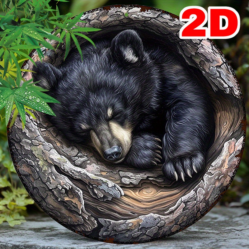 

Bear In - 8x8" Round Aluminum | For & | For Halloween, Christmas,