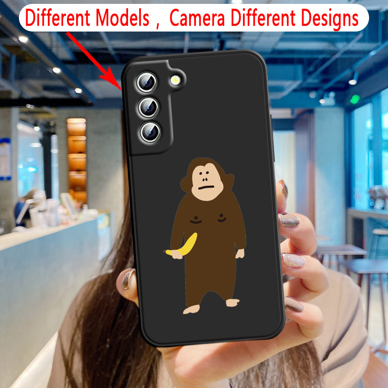 TEMU Monkeys Take Bananas For Galaxy S24 S23 S22 S21 S20 S10 S10e Lite Plus Fe 5g Straight Edge Phone Case Cover Phone Case