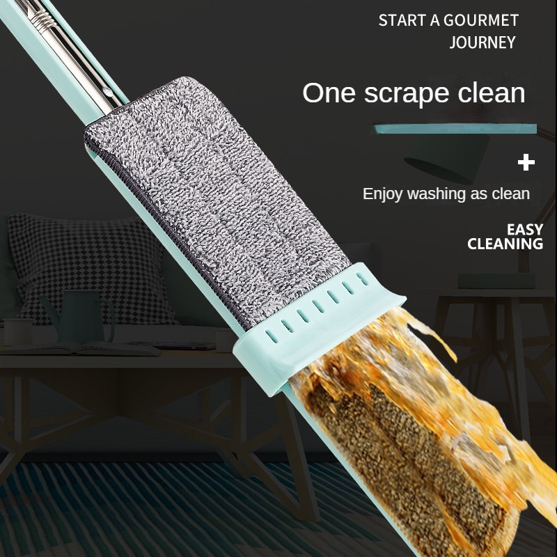 

Easy- Mop Set With Original Cloth - Portable, Absorbent Flat Mop For Home Cleaning In Bedroom, Bathroom, Living Room & Car, Mop For Clean