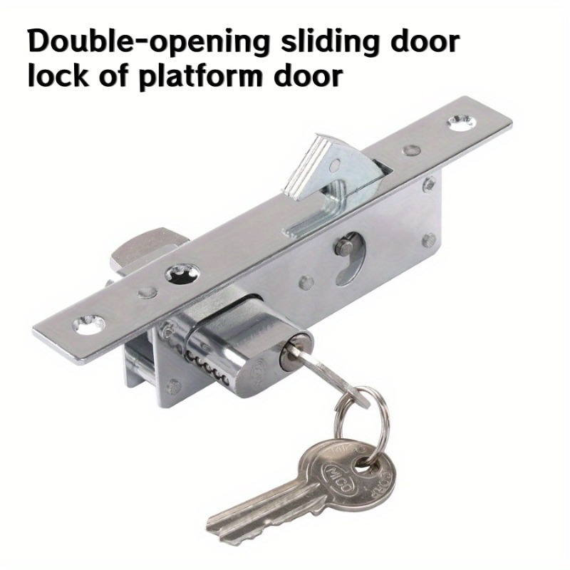 

1pc Keyed Lock Core For Sliding Doors - Alloy Bolt Hook, No Power Needed, Ideal For Balcony & Patio Aluminum Frame Doors