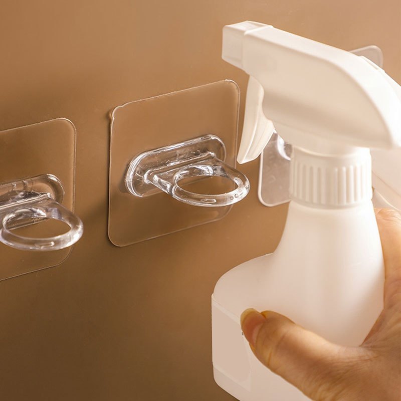 

6/10/20pcs Clear Strong Adhesive Hooks - Wall Mount For Curtain Rods & Lotion Dispensers - , Space-saving, , Stylish Design, Utility Hooks