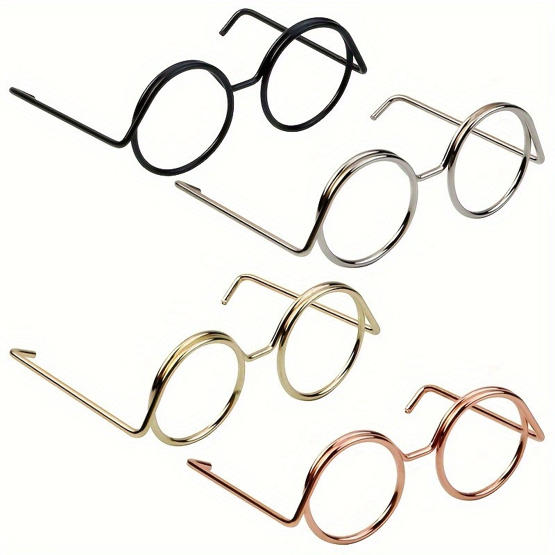 

Glasses, 10-pack – Craft Miniature Eyewear Accessories, Round Frame Design For Doll Making – Suitable For Ages 14+