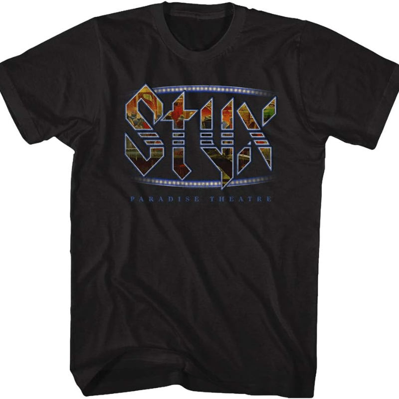 

Rock Band 1981 Album Paradise Theatre Black Adult T-shirt Tee