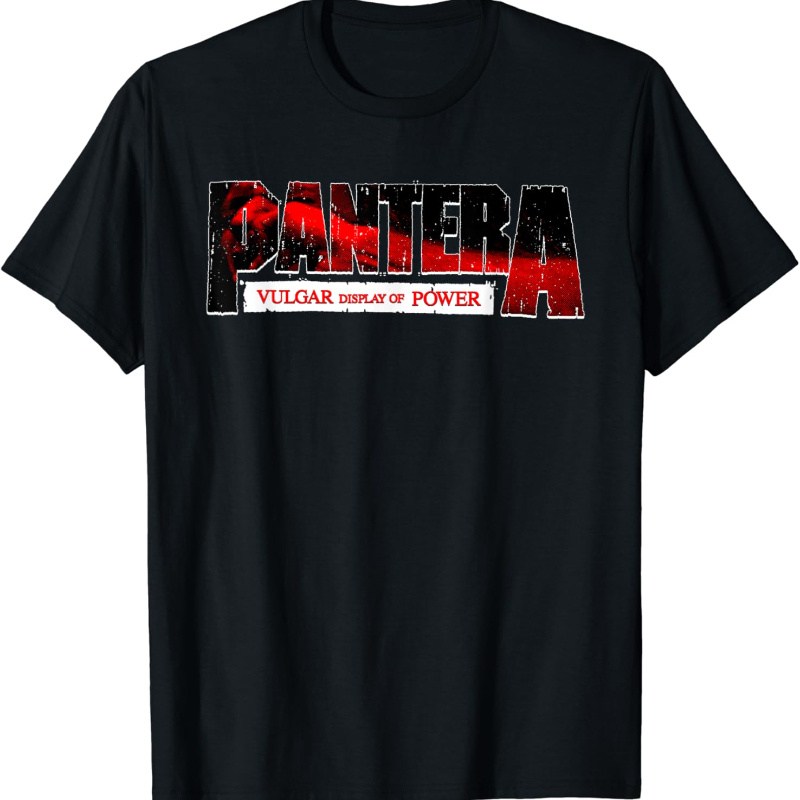 

Pantera Official Vulgar Display Of Power Logo Red T-shirt