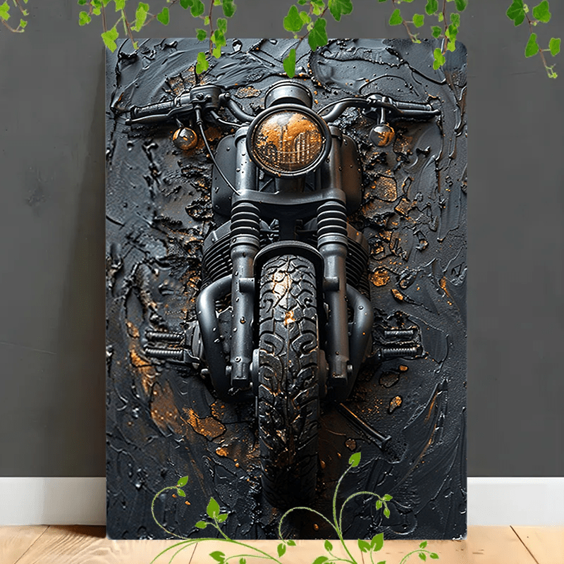 

Vintage Motorcycle 3d Aluminum Wall Art, 8x12 Inch - Durable, Moisture-resistant Metal Decor For Home, Gym & Office - Perfect Gift For Dad