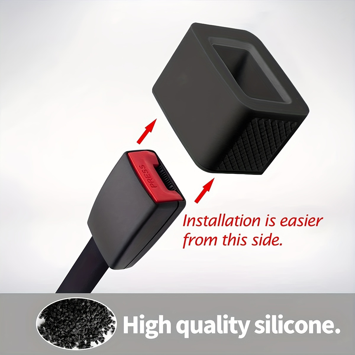 

Silicone Seat Belt Retainer - Safe And Comfortable Booster For All Vehicles, And Flexible