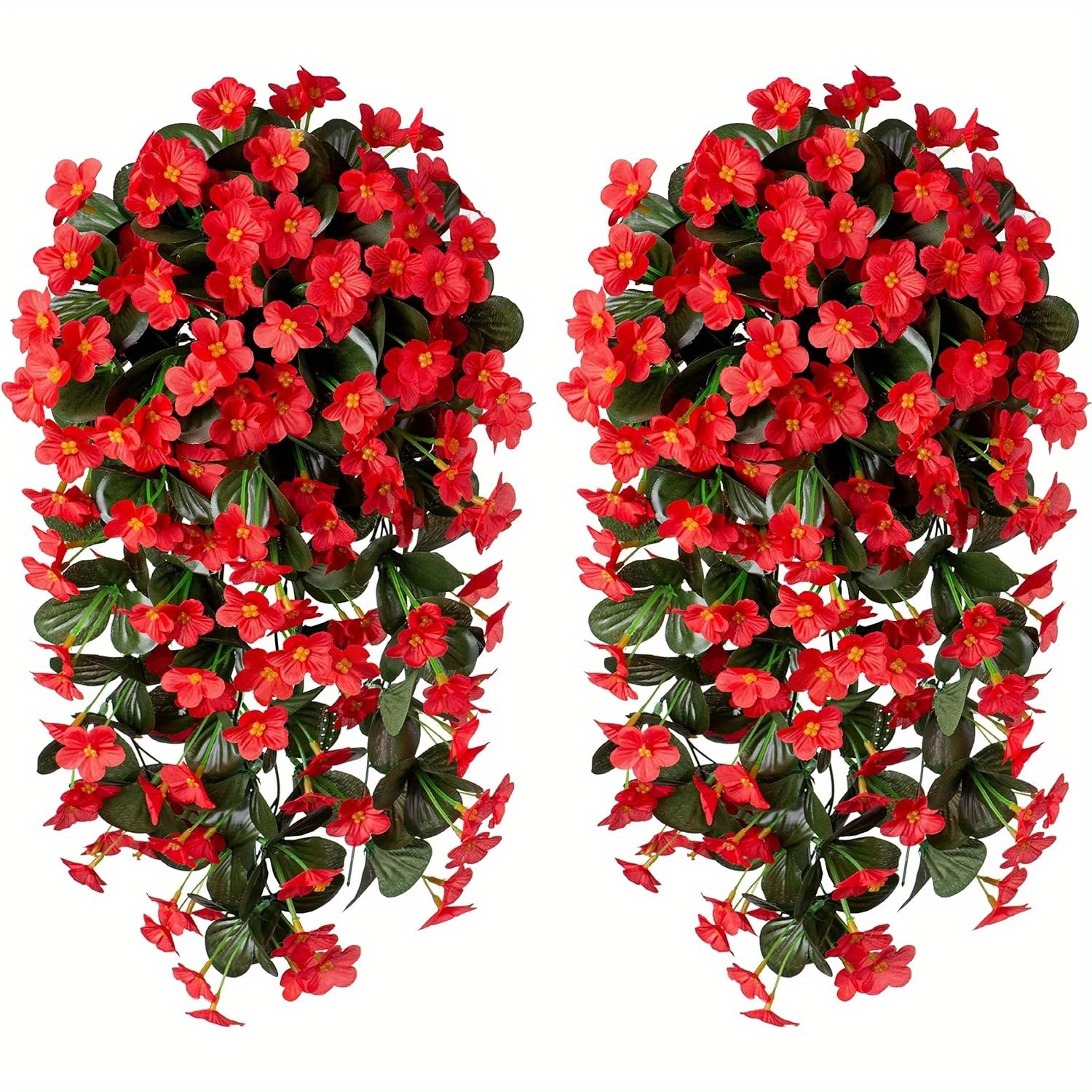 

2-pack Artificial Vine, Uv Resistant Faux Silk Hanging Flower Plant For Christmas, Indoor Home Porch Patio Decor, Bendable Plastic Floral