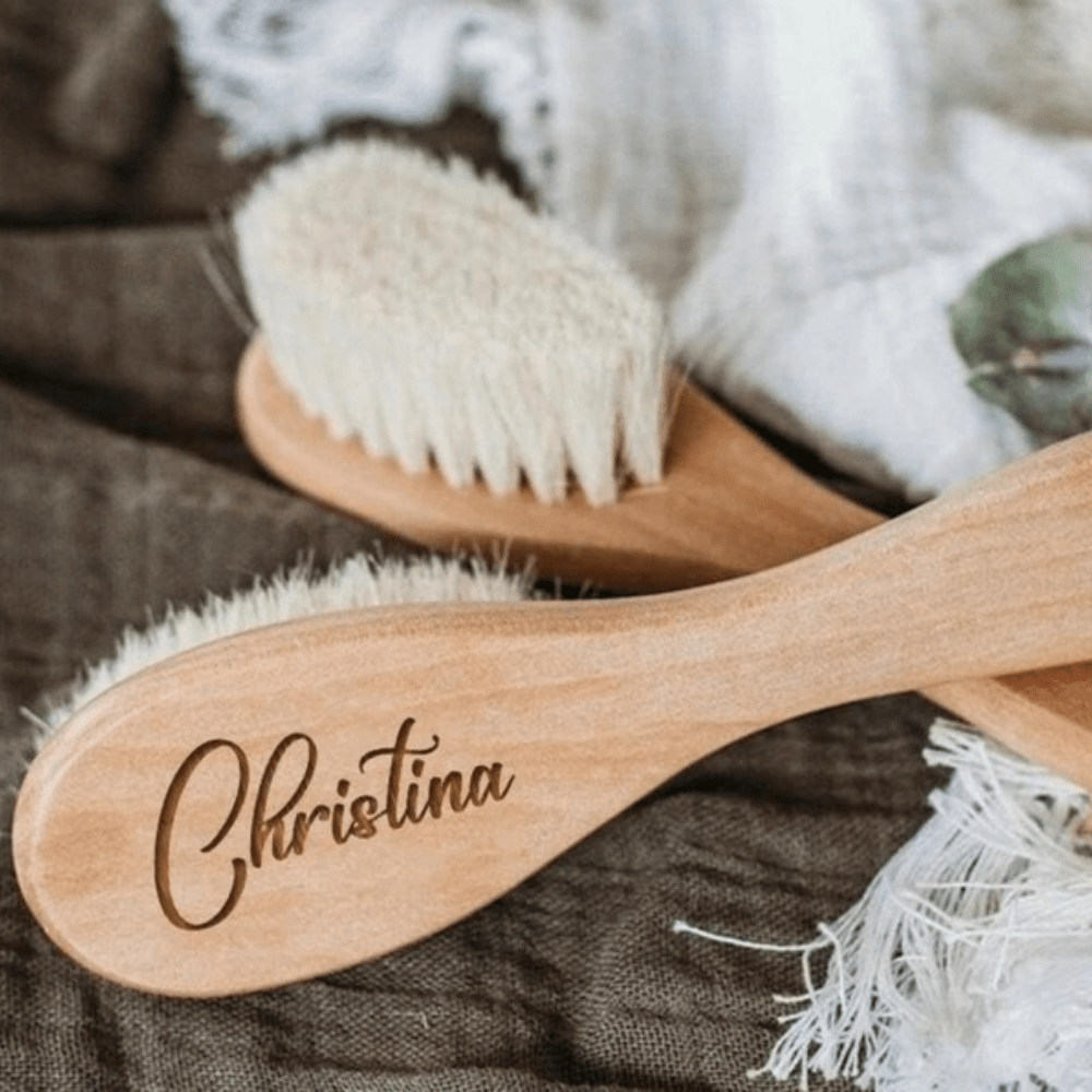1pc Personalized Wooden Kids Brush | Engraved Name Gift Kids Accessory Use | Back To School | Gift | Teacher's Day Gift
