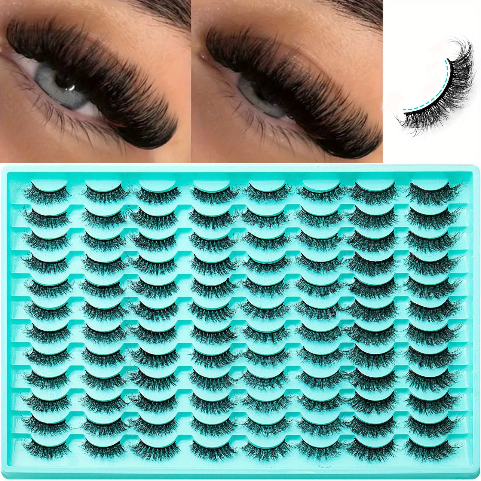 

48 Of Mixed False Eyelashes, 10-18mm Curly Dcurl Eyelashes, 4 Styles Of Mixed Eyelashes To , To